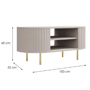 Obrazek Stolik Kawowy Ovalio 200  Beż Piaskowy