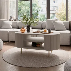 Obrazek Stolik Kawowy Ovalio 200  Beż Piaskowy (Kaszmir)