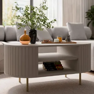 Obrazek Stolik Kawowy Ovalio 200  Beż Piaskowy (Kaszmir)