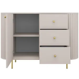 Obrazek Komoda Ovalio 813 1f 3s Beż Piaskowy