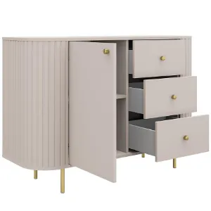 Obrazek Komoda Ovalio 813 1f 3s Beż Piaskowy