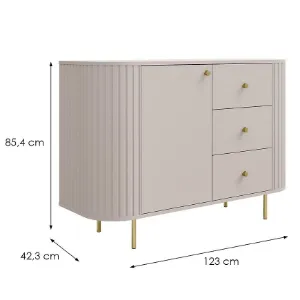 Obrazek Komoda Ovalio 813 1f 3s Beż Piaskowy