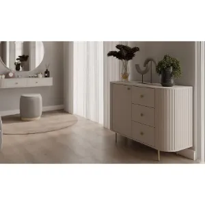 Obrazek Komoda Ovalio 813 1f 3s Beż Piaskowy