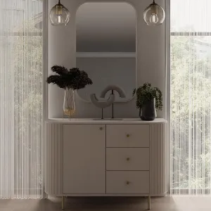 Obrazek Komoda Ovalio 813 1f 3s Beż Piaskowy