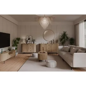 Obrazek Komoda Ovalio 813  1f 3s Dąb Cremona