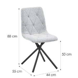 Obrazek Krzesło Luna Jasny Szary Raven 06