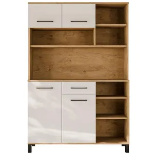 Obrazek Buffet Linda Biały/Dąb Lancelot 120 (VIGO)