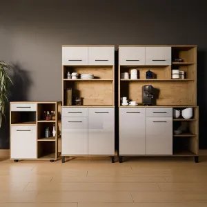 Obrazek Buffet Linda Biały/Dąb Lancelot 120 (VIGO)