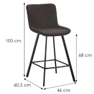 Obrazek Stołek barowy Mylo 12649 brązowy