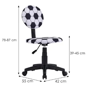 Obrazek Krzesło obrotowe dziecięce  Zyra 12541 białe/czarne