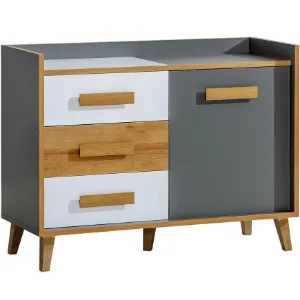Obrazek Komoda W6 Werso Riviera/Biały Bryl/Antracyt