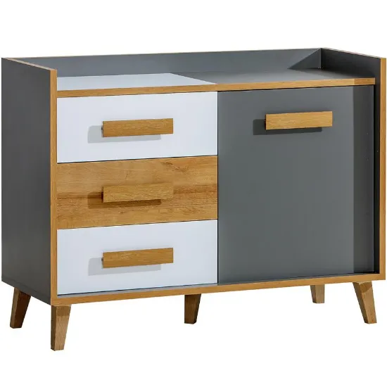 Obrazek Komoda W6 Werso Riviera/Biały Bryl/Antracyt