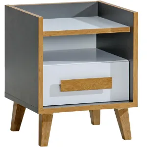 Obrazek Szafka Nocna W11 Werso Riviera/Biały Bryl/Antracyt