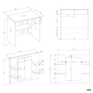 Obrazek Toaletka z lustrem Star 4P kaszmir