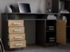 Obrazek Biurko Adela 125 cm 4S antracyt/dąb artisan