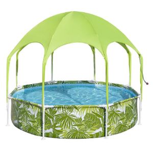 Obrazek Basen stelażowy dziecięcy z daszkiem i ochroną UV 56432