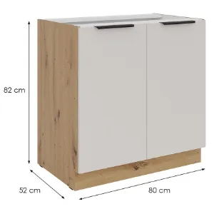 Obrazek Szafka kuchenna Solea cashmere/artisan 80D 2F BB