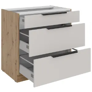 Obrazek Szafka kuchenna Solea cashmere/artisan 80D 3S BB