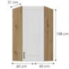 Obrazek Szafka kuchenna Stilo biały/artisan 60x60 GN-108 1F (45°)