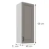 Obrazek Szafka kuchenna Stilo claygrey/biały 40G-108 1F