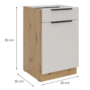 Obrazek Szafka kuchenna Solea cashmere/artisan 50D 1F 1S BB