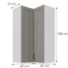 Obrazek Szafka kuchenna Stilo claygrey/biały 60x60 GN-108 2F (90°)