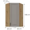 Obrazek Szafka kuchenna Stilo claygrey/artisan 60x60 GN-108 1F (45°)