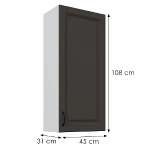 Obrazek Szafka kuchenna Stilo grafit mat/biały 45G-108 1F