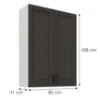 Obrazek Szafka kuchenna Stilo grafit mat/biały 80G-108 2F