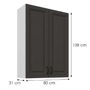 Obrazek Szafka kuchenna Stilo grafit mat/biały 80G-108 2F