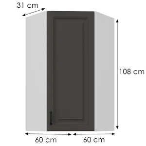 Obrazek Szafka kuchenna Stilo grafit mat/biały 60x60 GN-108 1F (45°)