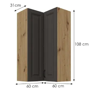 Obrazek Szafka kuchenna Stilo grafit mat/artisan 60x60 GN-108 2F (90°)