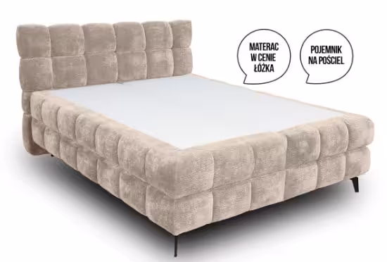 Obrazek Łóżko kontynentalne Elegance beżowe