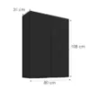 Obrazek Szafka kuchenna Siena czarny mat 80G-108 2F