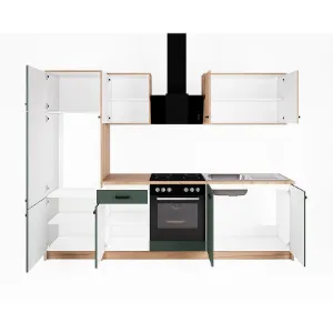 Obrazek Kuchnia Retro Labrador dąb estana 264,5 cm z blatem