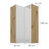 Obrazek Szafka kuchenna artisan biały 60x60 GN-108 2F (90°)