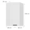 Obrazek Szafka kuchenna Luna biały mat/biały 60x60 GN-108 1F (45°)