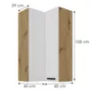 Obrazek Szafka kuchenna Luna biały mat/artisan 60x60 GN-108 2F (90°)