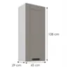 Obrazek Szafka kuchenna Luna claygrey/biały 45G-108 1F