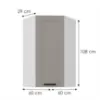 Obrazek Szafka kuchenna Luna claygrey/biały 60x60 GN-108 1F (45°)