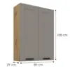 Obrazek Szafka kuchenna Luna claygrey/artisan 80G-108 2F