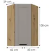 Obrazek Szafka kuchenna Luna claygrey/artisan 60x60 GN-108 1F (45°)