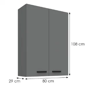 Obrazek Szafka kuchenna Nessa antracyt 80G-108 2F