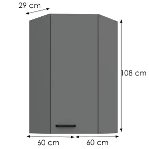 Obrazek Szafka kuchenna Nessa antracyt 60x60 GN-108 1F (45°)