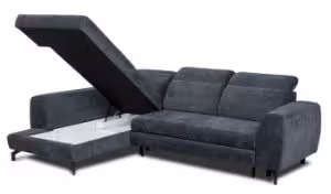 Obrazek Narożnik rozkładany z funkcją spania Tybet prawy popielaty