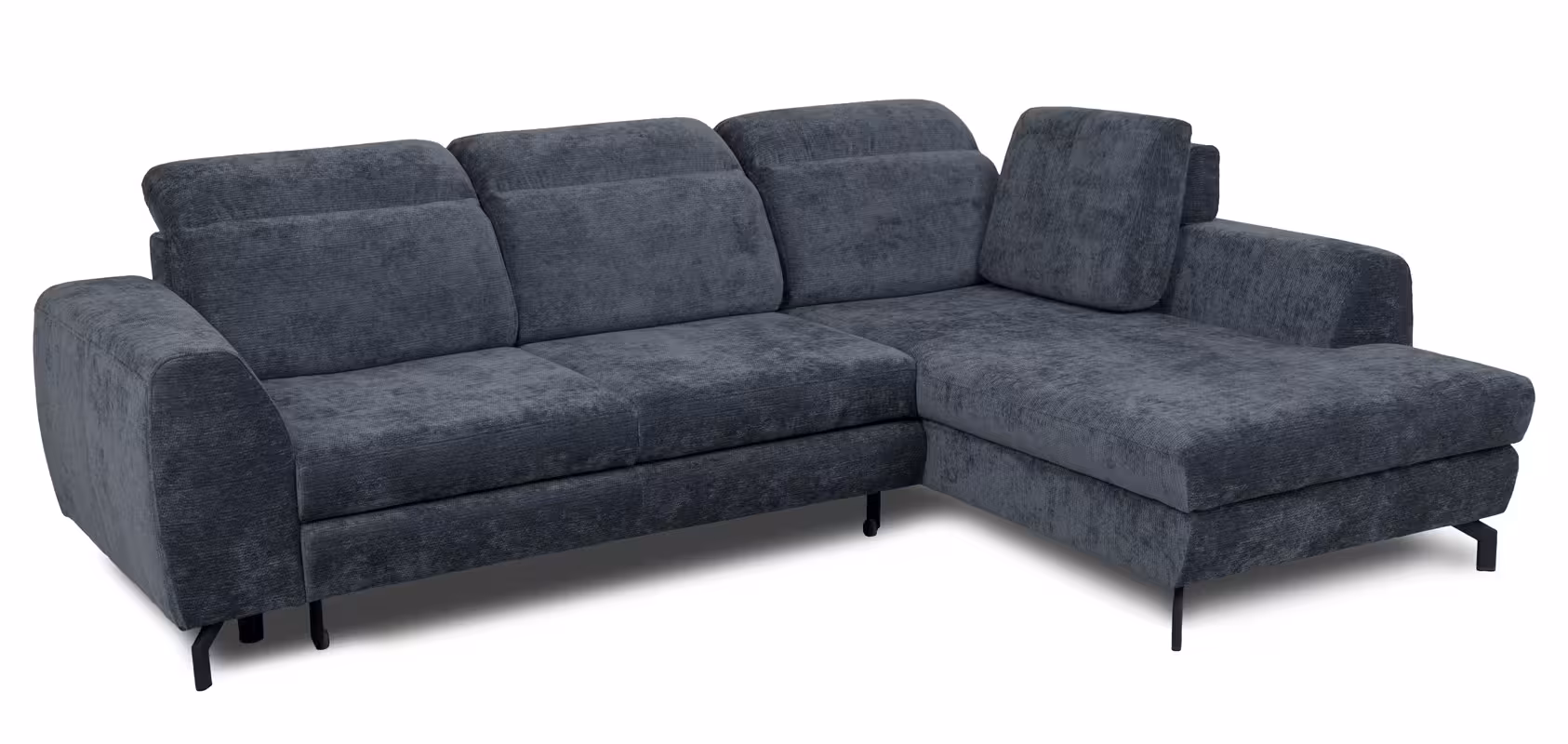 Narożnik rozkładany z funkcją spania Tybet lewy popielaty