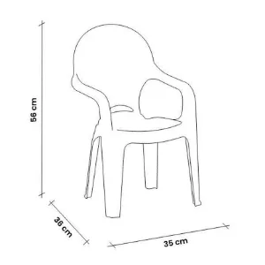 Obrazek Krzesło ogrodowe Ratak grafitowe