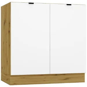 Obrazek Szafka Kuchenna Cosmo Gianna D80 Biała Alaska/Dąb Artisan