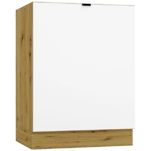 Obrazek Szafka Kuchenna Cosmo Gianna D60zl P/L Biała Alaska/Dąb Artisan