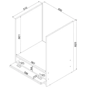 Obrazek Szafka Kuchenna Cosmo Gianna Dk60 Biała Alaska/Dąb Artisan